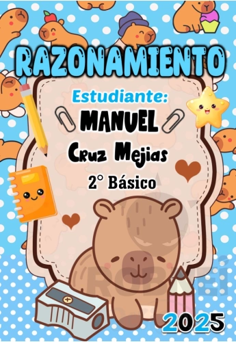 Capibara Kawaii Razonamiento Celeste